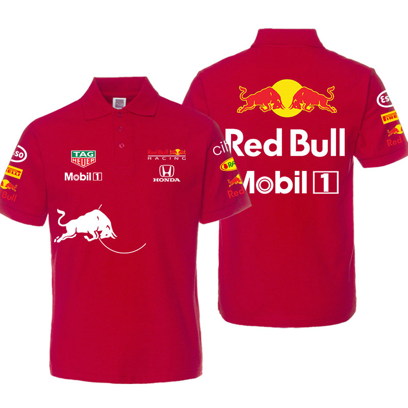 Polo Red Bull Racing Mobil 1 Coton Homme Manche Courte